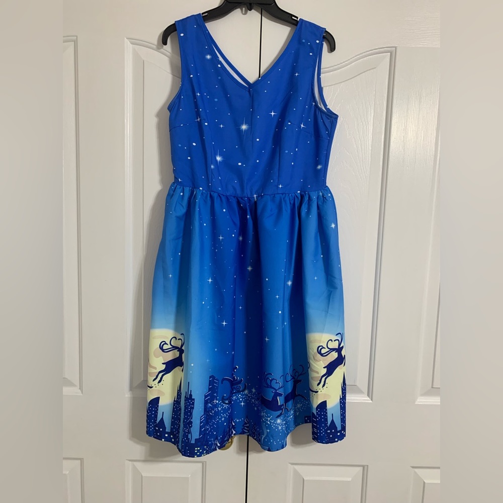 Blue Christmas dress
